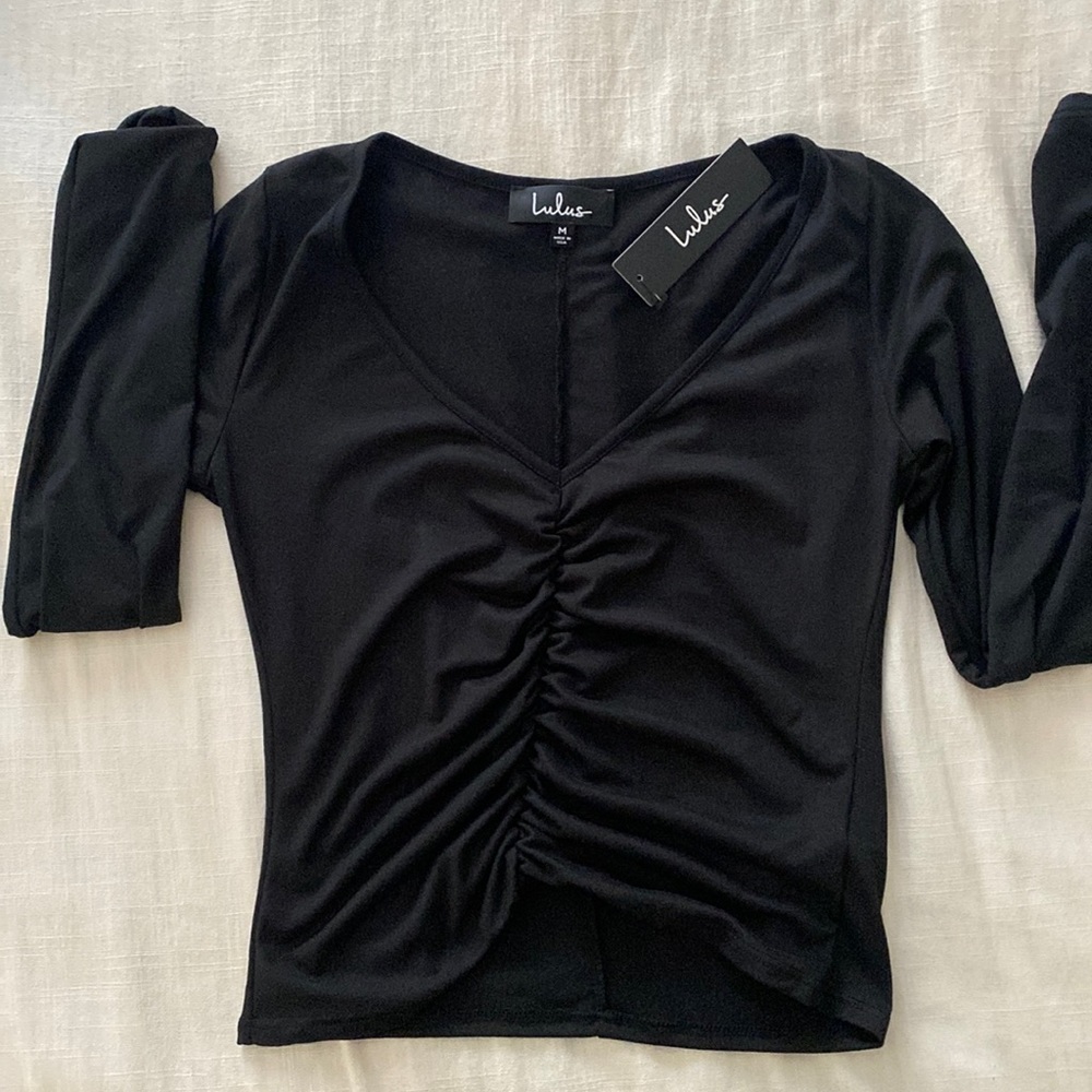 New with tags ruched crop top